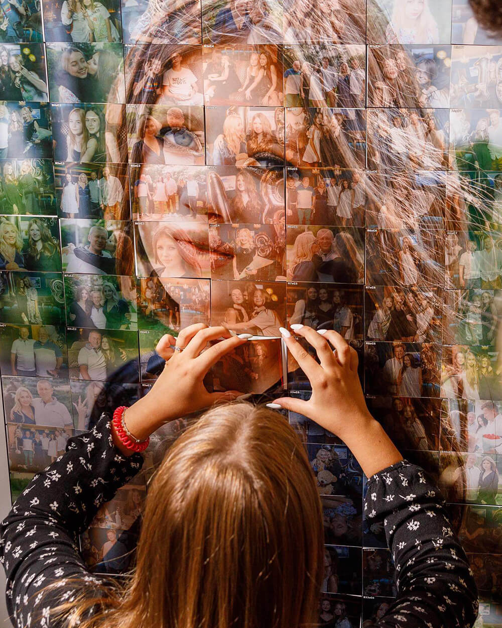 arriendo mural mosaico de fotos